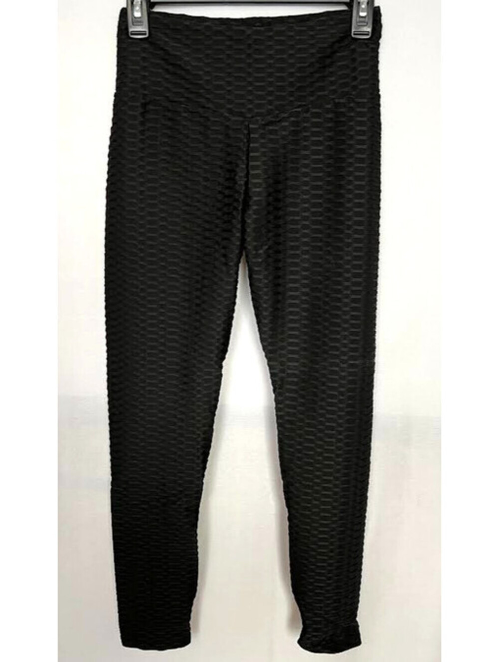 Women's Workout Leggings-Size Small, Black, Textured, by Letsfit ES8